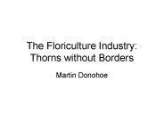 The Floriculture Industry: Thorns without Borders