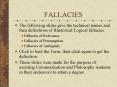FALLACIES PowerPoint PPT Presentation