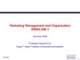 Marketing Management and Organization XMBA 206.1 PowerPoint PPT Presentation