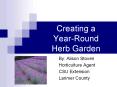 Creating a YearRound Herb Garden PowerPoint PPT Presentation