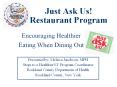 Just Ask Us Restaurant Program PowerPoint PPT Presentation