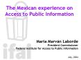The Mexican experience on Access to Public Information PowerPoint PPT Presentation