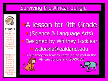 Surviving the African Jungle