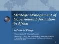 Strategic Management of Government Information in Africa PowerPoint PPT Presentation