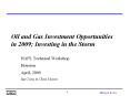 Oil and Gas Investment Opportunities in 2009 Investing in the Storm PowerPoint PPT Presentation