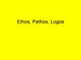 Ethos, Pathos, Logos PowerPoint PPT Presentation