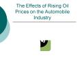 The Effects of Rising Oil Prices on the Automobile Industry PowerPoint PPT Presentation