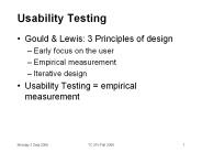 Usability Testing