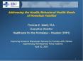 Addressing the HealthBehavioral Health Needs of Homeless Families PowerPoint PPT Presentation