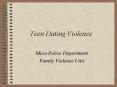 Teen Dating Violence PowerPoint PPT Presentation