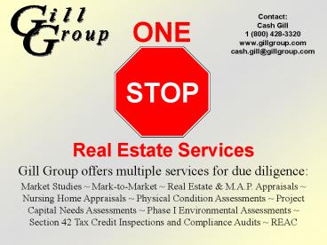 Gill Group offers multiple services for due diligence: