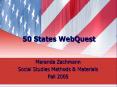 50 States WebQuest PowerPoint PPT Presentation