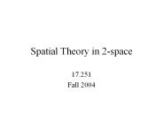 Spatial Theory in 2-space