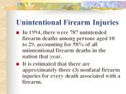 Unintentional Firearm Injuries