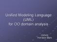 Unified Modeling Language (UML) for OO domain analysis PowerPoint PPT Presentation