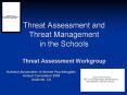 Threat Assessment and Threat Management in the Schools Threat Assessment Workgroup PowerPoint PPT Presentation