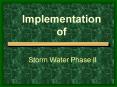 Storm Water Phase II PowerPoint PPT Presentation