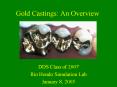 Gold Castings: An Overview PowerPoint PPT Presentation