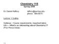 Chemistry 115 PowerPoint PPT Presentation