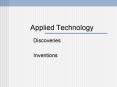Applied Technology PowerPoint PPT Presentation
