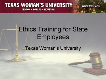 Ethics Training for State Employees