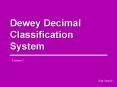 Dewey Decimal Classification System PowerPoint PPT Presentation