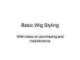 Basic Wig Styling PowerPoint PPT Presentation