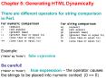 Chapter 5: Generating HTML Dynamically PowerPoint PPT Presentation