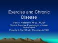 Exercise and Chronic Disease PowerPoint PPT Presentation