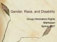 Gender, Race, and Disability PowerPoint PPT Presentation