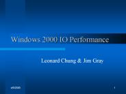 Windows 2000 IO Performance