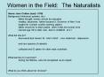 Women in the Field: The Naturalists PowerPoint PPT Presentation