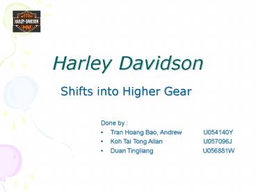 PPT – Harley Davidson PowerPoint presentation | free to view - id
