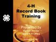 4H Record Book Training PowerPoint PPT Presentation