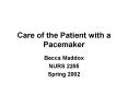 Care of the Patient with a Pacemaker PowerPoint PPT Presentation