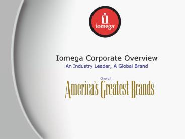 Iomega Corporate Overview