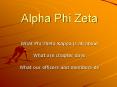 Alpha Phi Zeta PowerPoint PPT Presentation