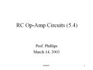 RC Op-Amp Circuits (5.4)