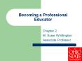 Becoming a Professional Educator PowerPoint PPT Presentation