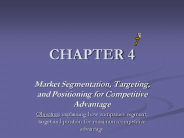 Market Segmentation, Targeting, and Positioning for Competitive Advantage