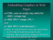 Embedding Graphics in Web Pages