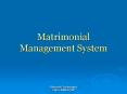 Matrimonial Management System PowerPoint PPT Presentation