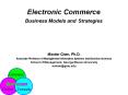 Electronic Commerce Business Models and Strategies PowerPoint PPT Presentation