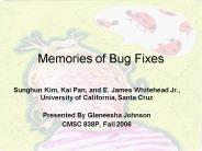 Memories of Bug Fixes