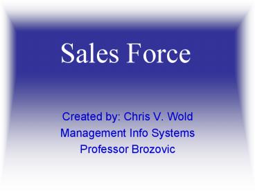 Sales Force