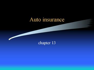 Auto insurance