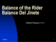 Balance of the Rider Balance Del Jinete