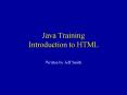 Java Training Introduction to HTML PowerPoint PPT Presentation