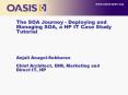 The SOA Journey - Deploying and Managing SOA, a HP IT Case Study Tutorial   Anjali Anagol-Subbarao Chief Architect, IDM, Marketing and Direct IT, HP PowerPoint PPT Presentation