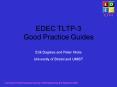 EDEC TLTP3 Good Practice Guides PowerPoint PPT Presentation